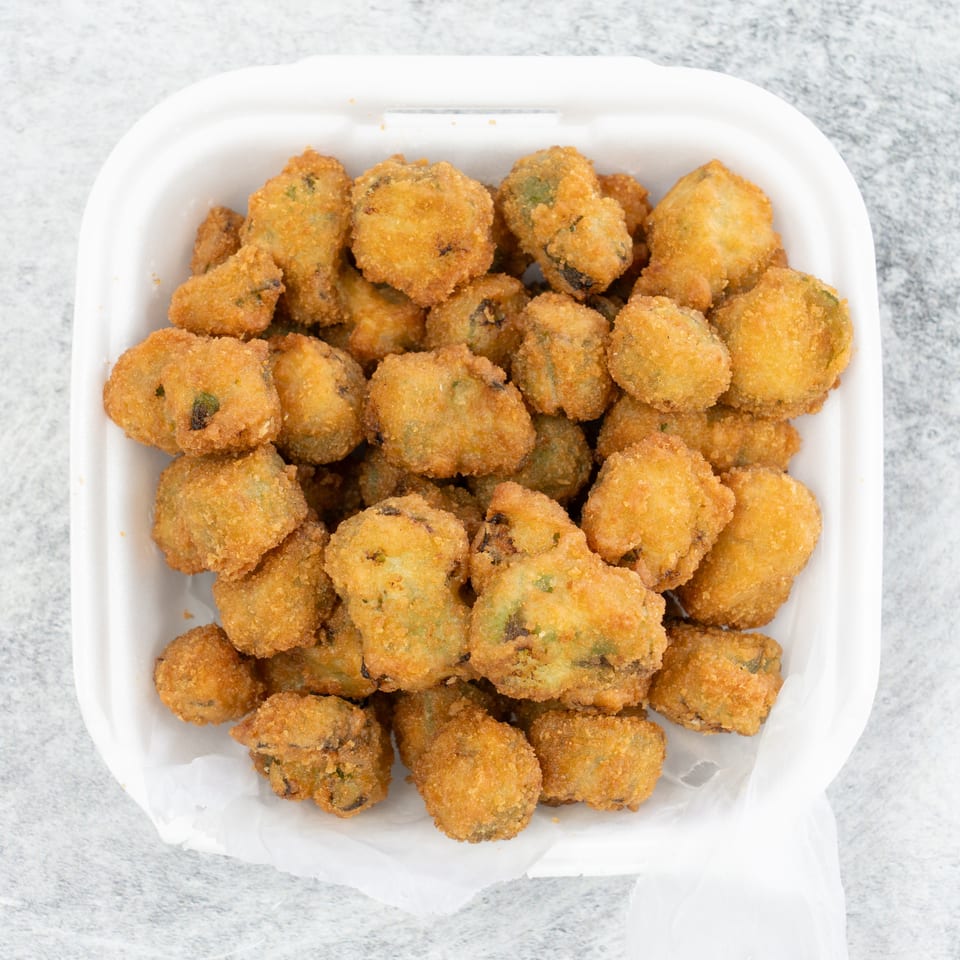 Golden fried okra